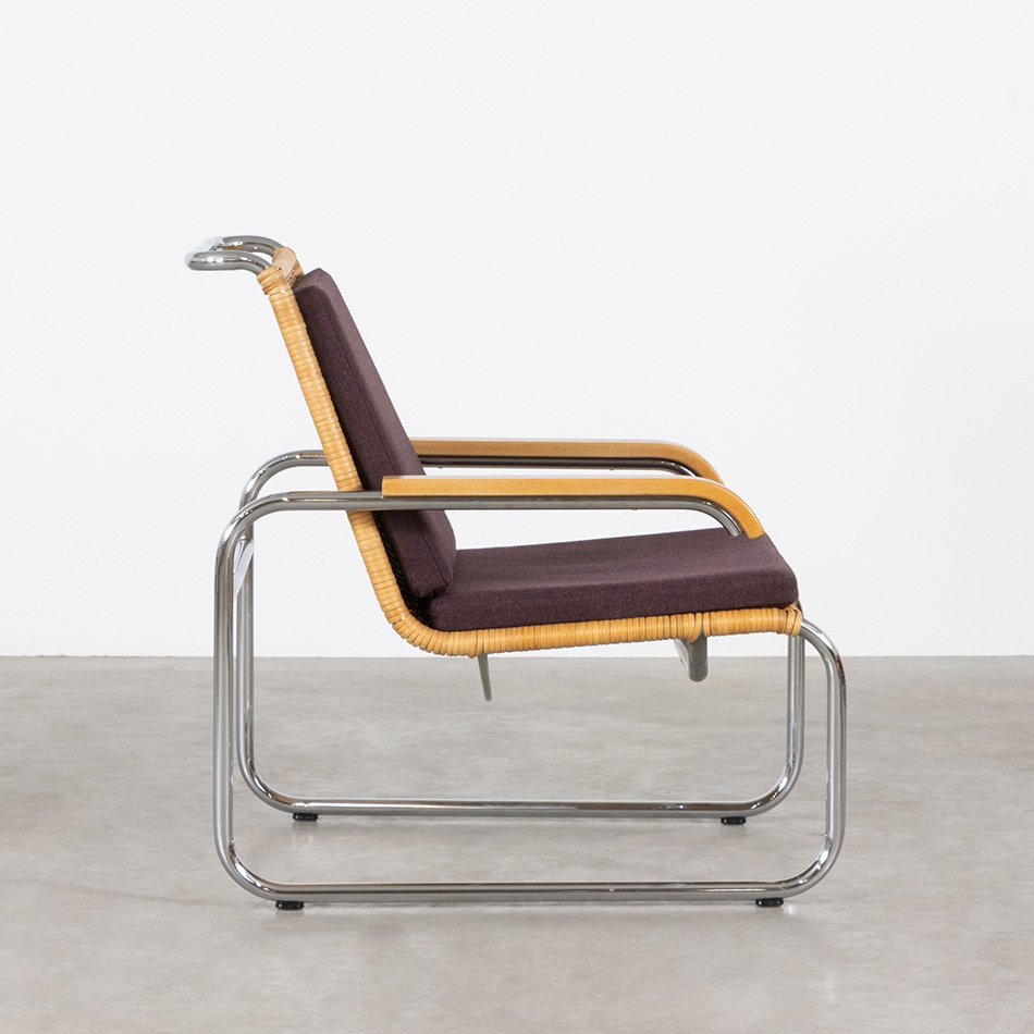 Marcel Breuer S35 Armchair Chrome And Rattan Thonet