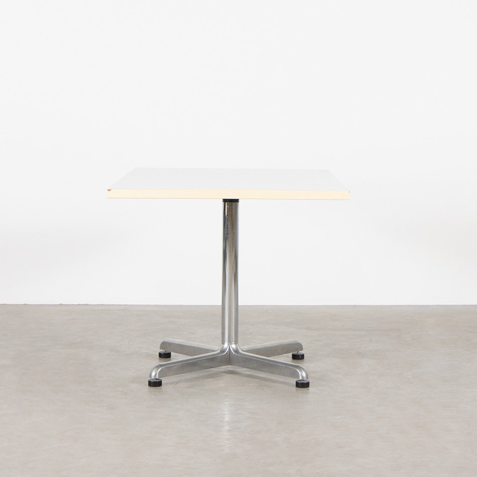 Castelli Table Aluminum Leg and White Table Top 80x120 cm