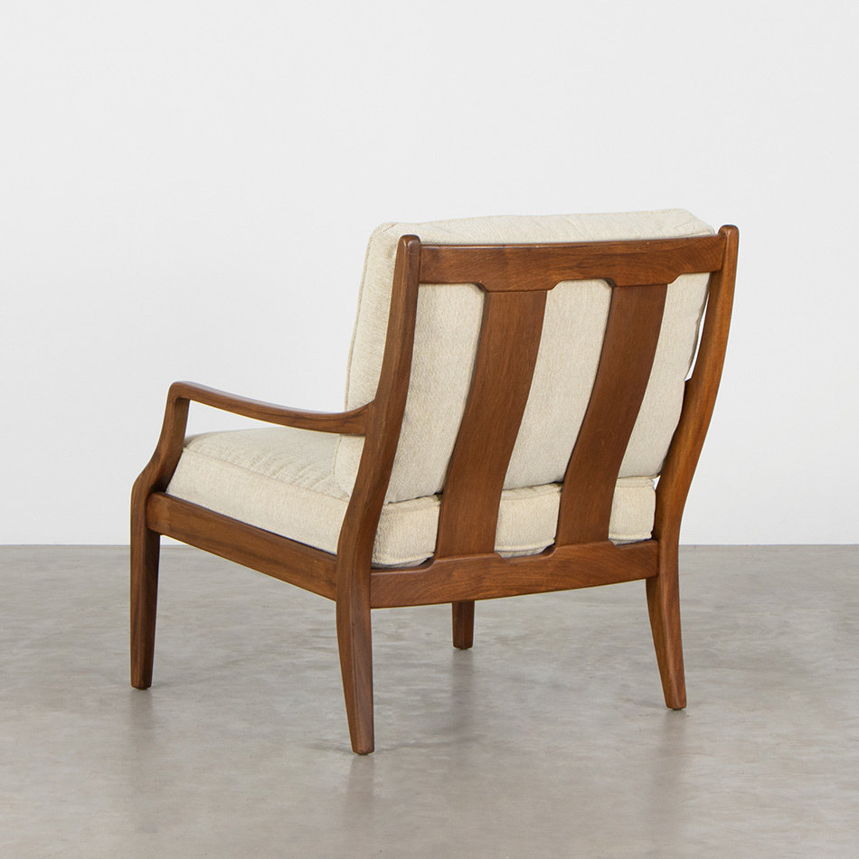 Elegante massief houten fauteuil jaren 60 teak