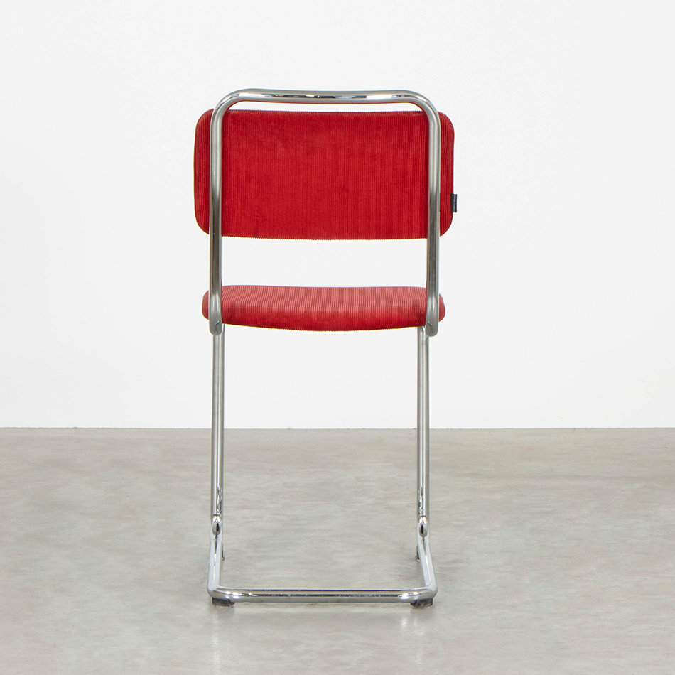 Gispen 101 stoel rood ribstof Dutch Originals