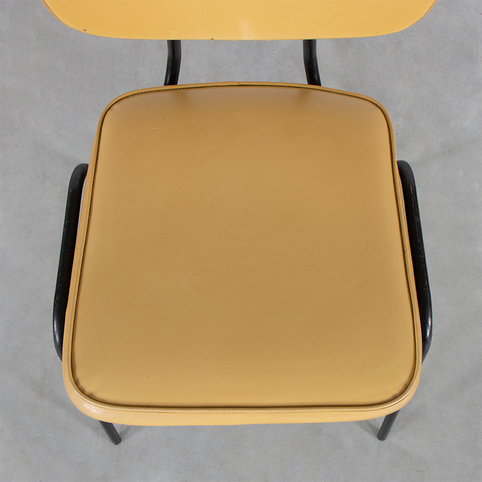 Pierre Gauriche stoelen (set van 6) geel bruin Meurop