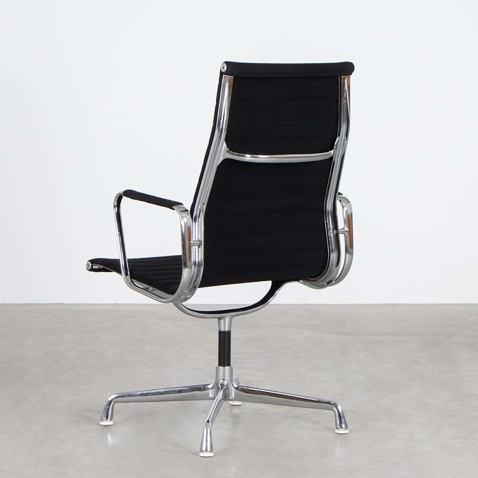 Eames EA112 Chair Chrome and Black Hopsak Herman Miller