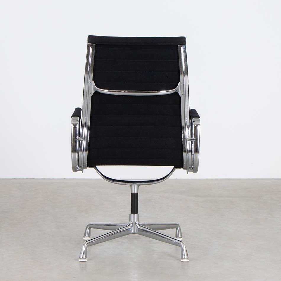 Eames EA112 Chair Chrome and Black Hopsak Herman Miller