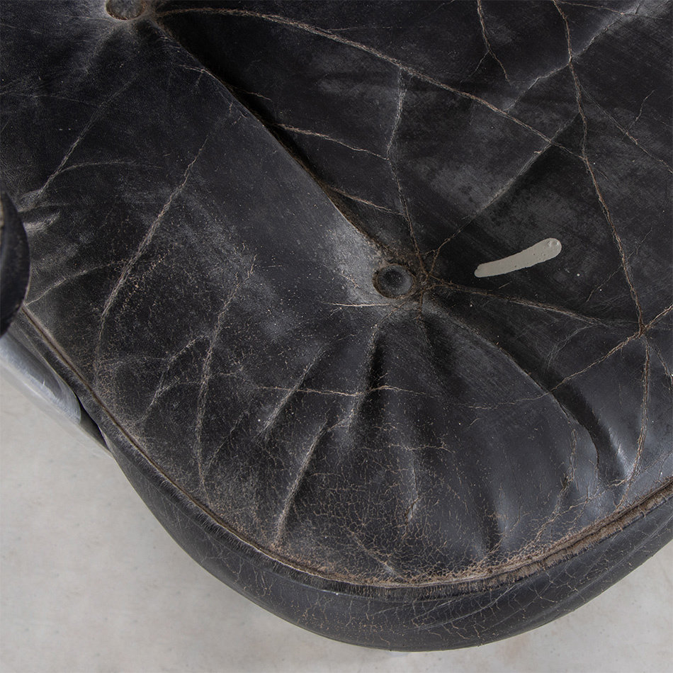 Eames ES104 lobby chair black leather Herman Miller