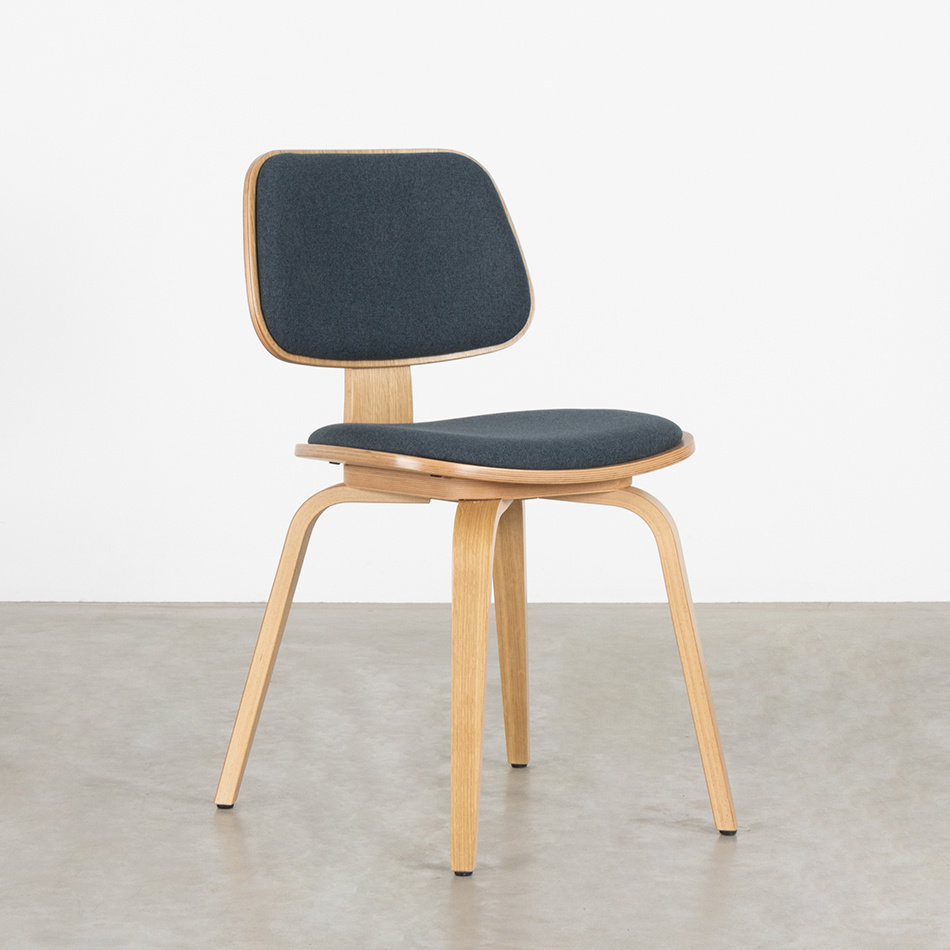 Junni Dining Chair Oak / Soil Indigo 90