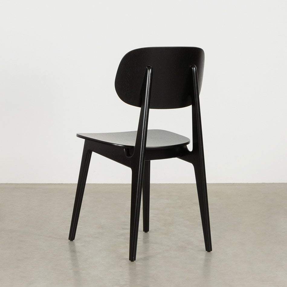 Sinni Dining Chair Oak Black Lacquered