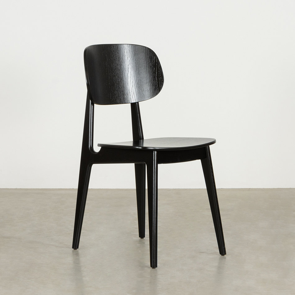 Sinni Dining Chair Oak Black Lacquered