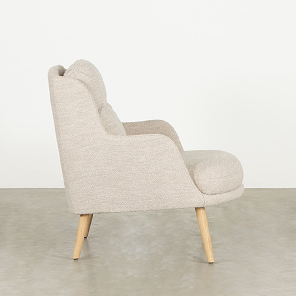 Varme Armchair Stof Bouclé Naturel