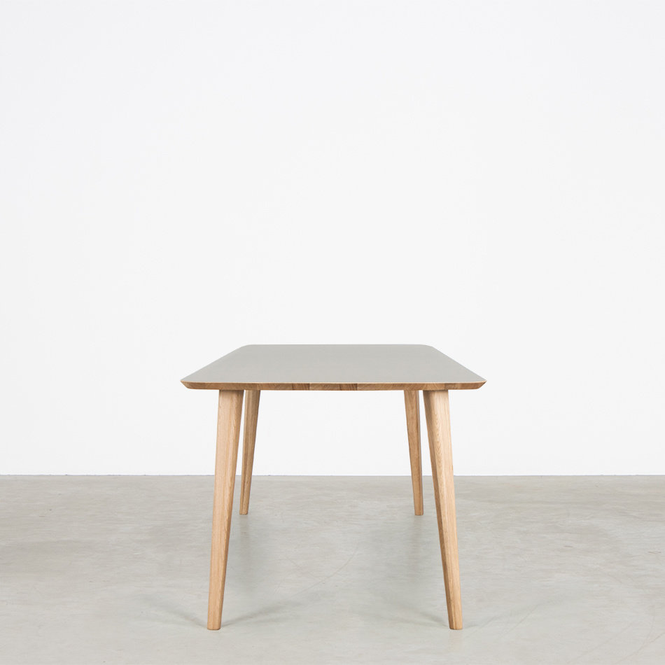 Tomrer Table Basalt Grey Fenix top - Oak Legs