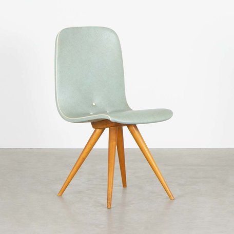 Set van 4 Van Os stoelen mint skai groen jaren 50