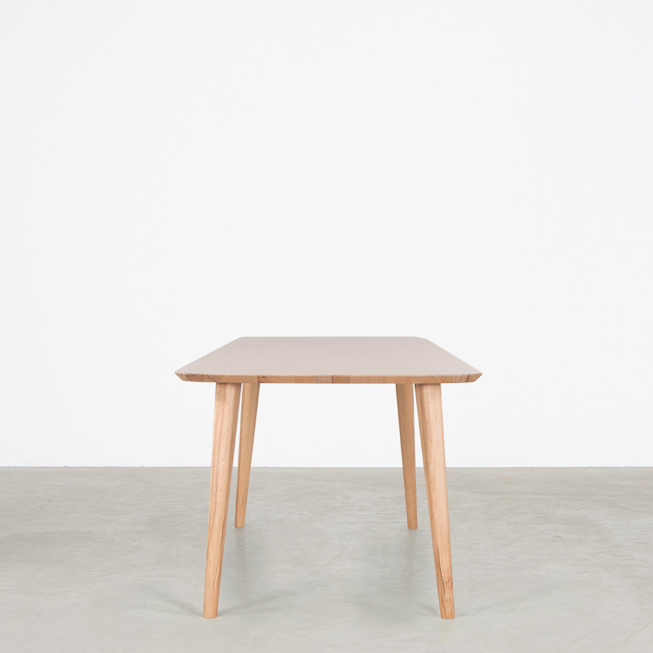 Tomrer Table Loam Grey Fenix Top - Beech Legs