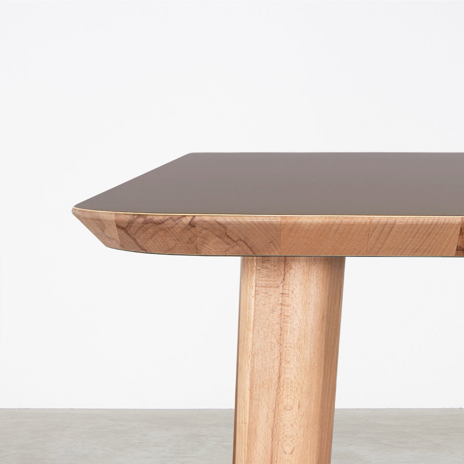 Tomrer Table Grey Fenix Top - Beech Legs