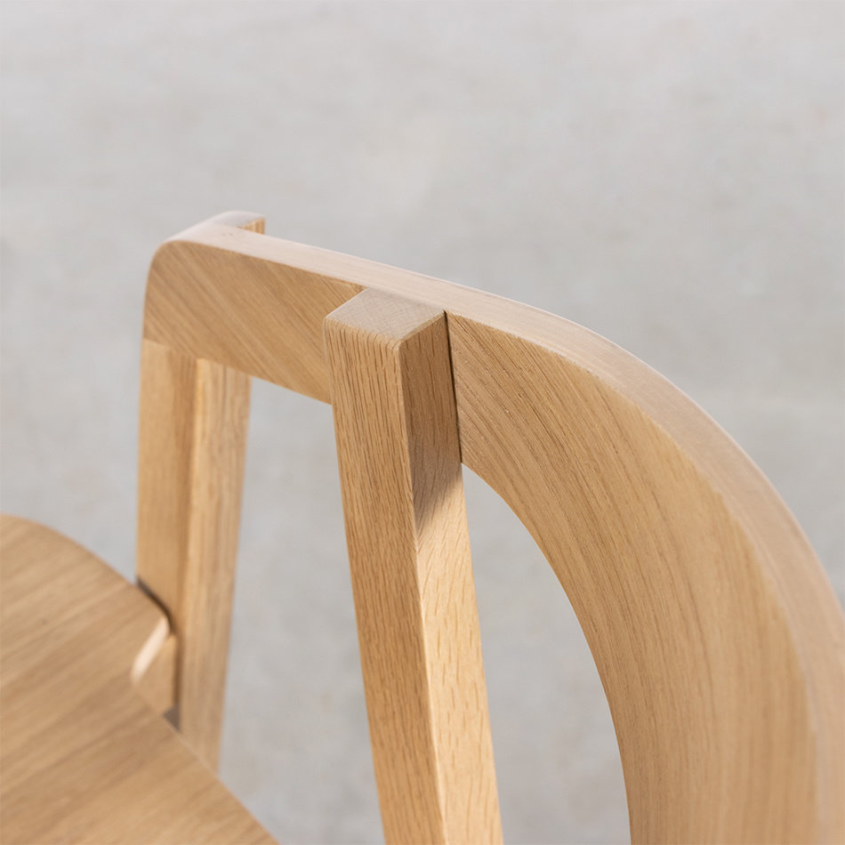 Edske Counter Bar Chair Oak Natural