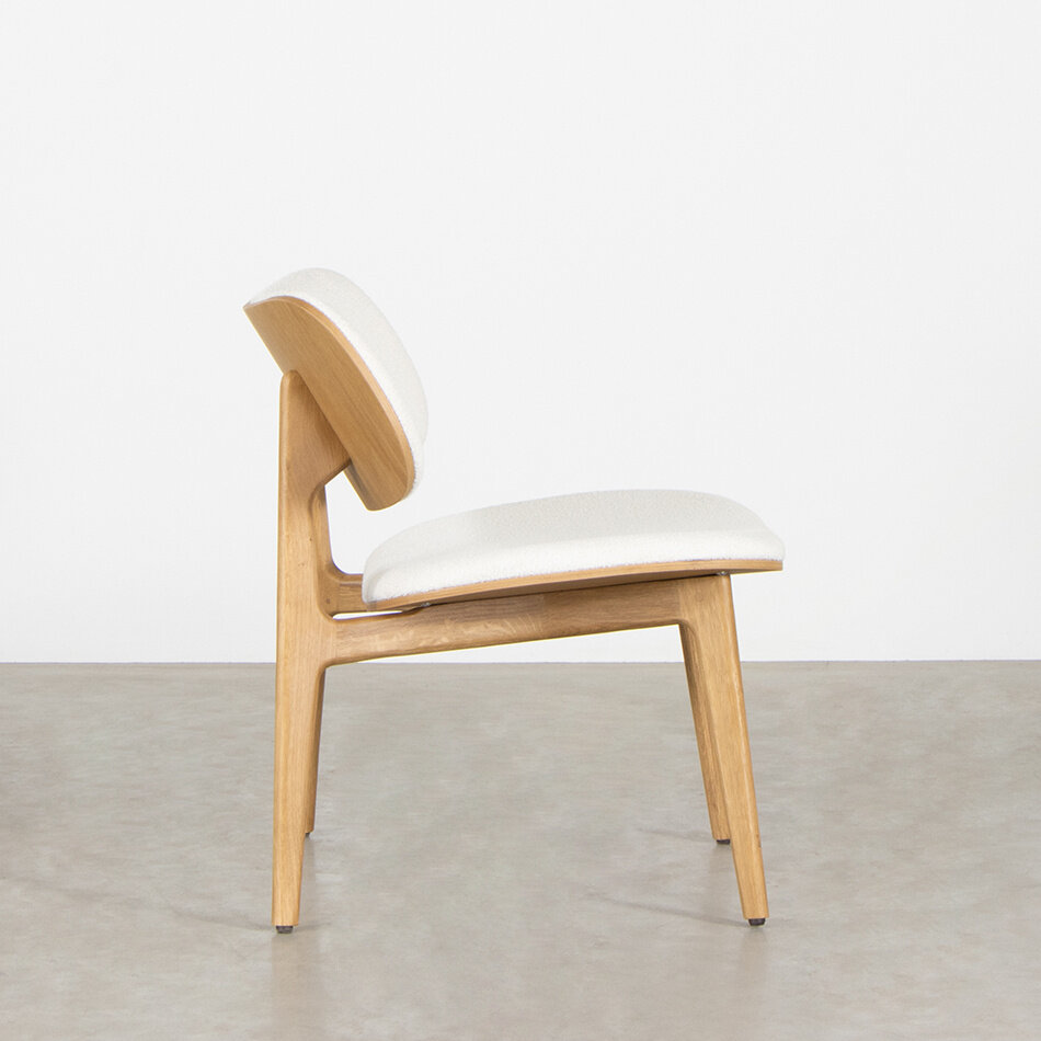 Sinni Loungestoel Stof Alpine Ivory