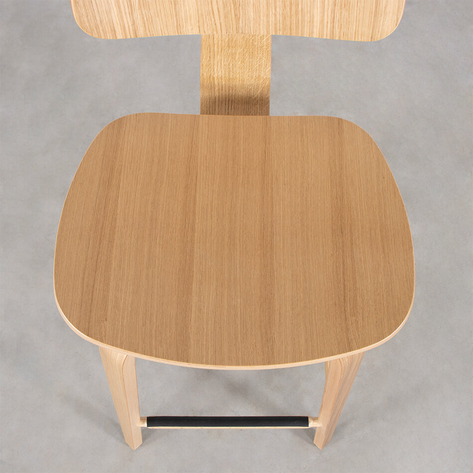 Junni Counter Bar Chair Oak Matt Lacquered