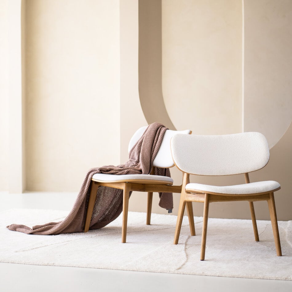 Sinni Loungestoel Stof Alpine Ivory