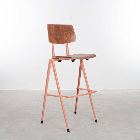 S17 Bar Chair Beige Red / Brown