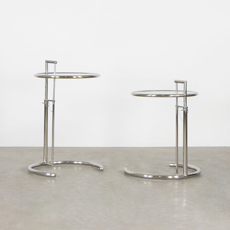 Set of 2 Eileen Gray style side tables