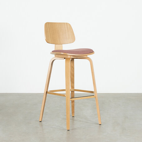 Junni  Bar Chair Oak / Soil Blush 92