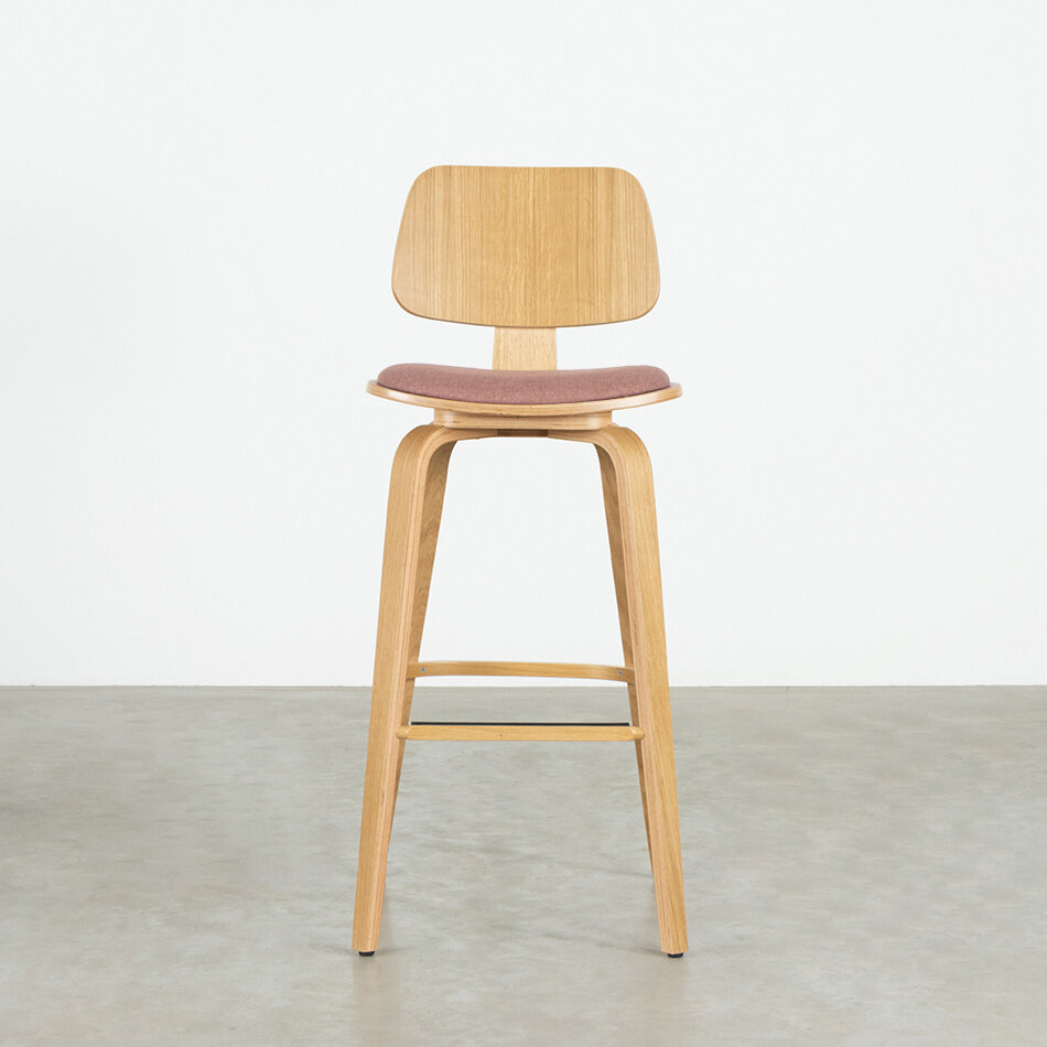 Junni Bar Chair Oak Matt Lacquered / Soil Blush 92