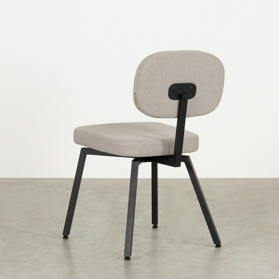 MK Chair Fabric Olbia Stone 181 / Frame Black (RAL 9005)