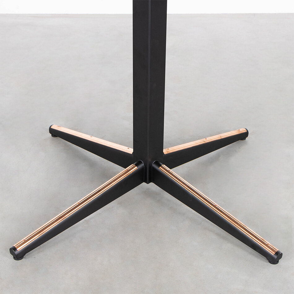 Galvanitas TD5 tafel rond 110 cm bruin emperador marmer blad
