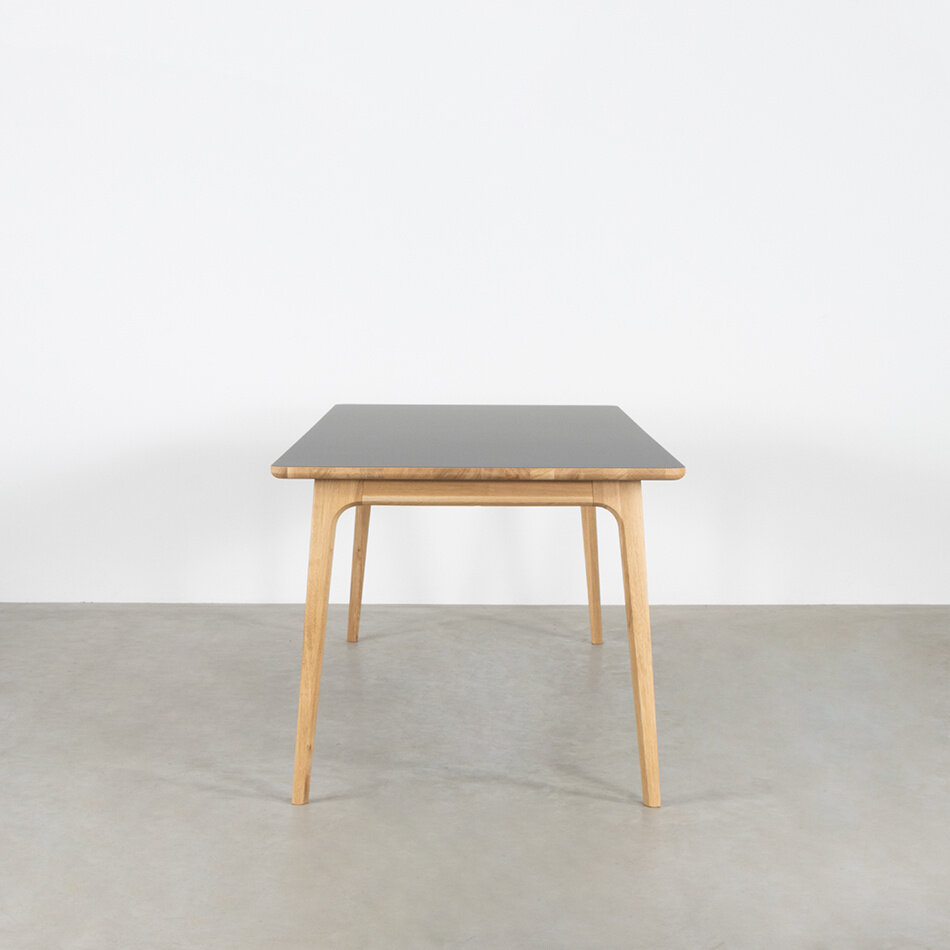 Fjerre Table Basaltgrey Fenix Top - Oak Legs