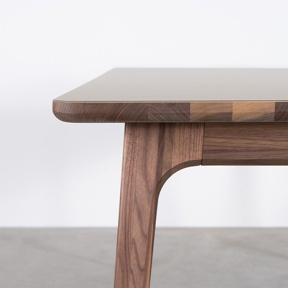 Fjerre Table Loamgrey Fenix Top - Walnut Legs