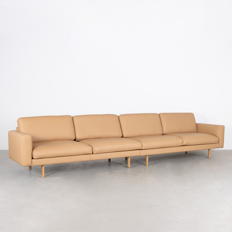 Teske sofa 4 seater (2 parts) natural leather Sav &amp; Okse