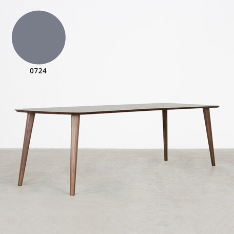 Tomrer Table Basalt Grey Fenix top - Walnut Legs