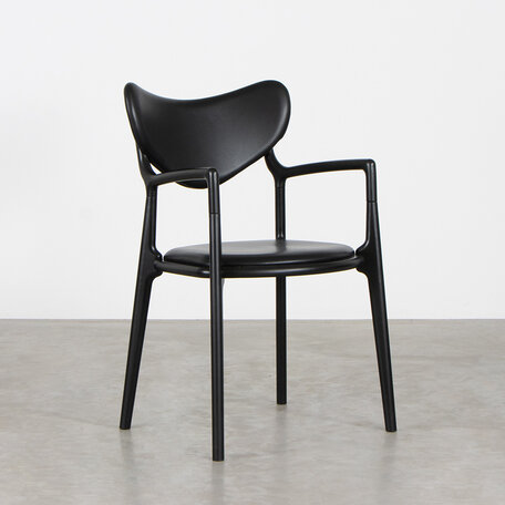 Asger Soelberg salon chair black leather True North