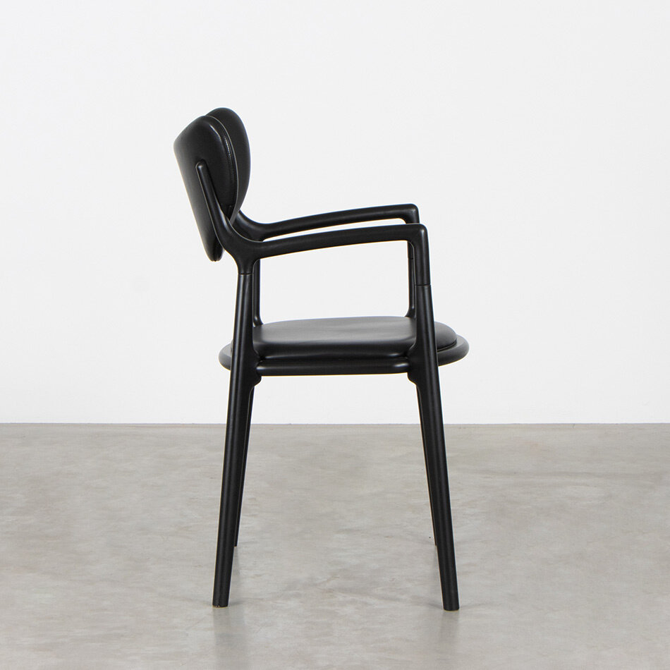 Asger Soelberg salon chair black leather True North