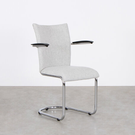 De Wit 1018 chair, grey Hallingdal wool, 1960s
