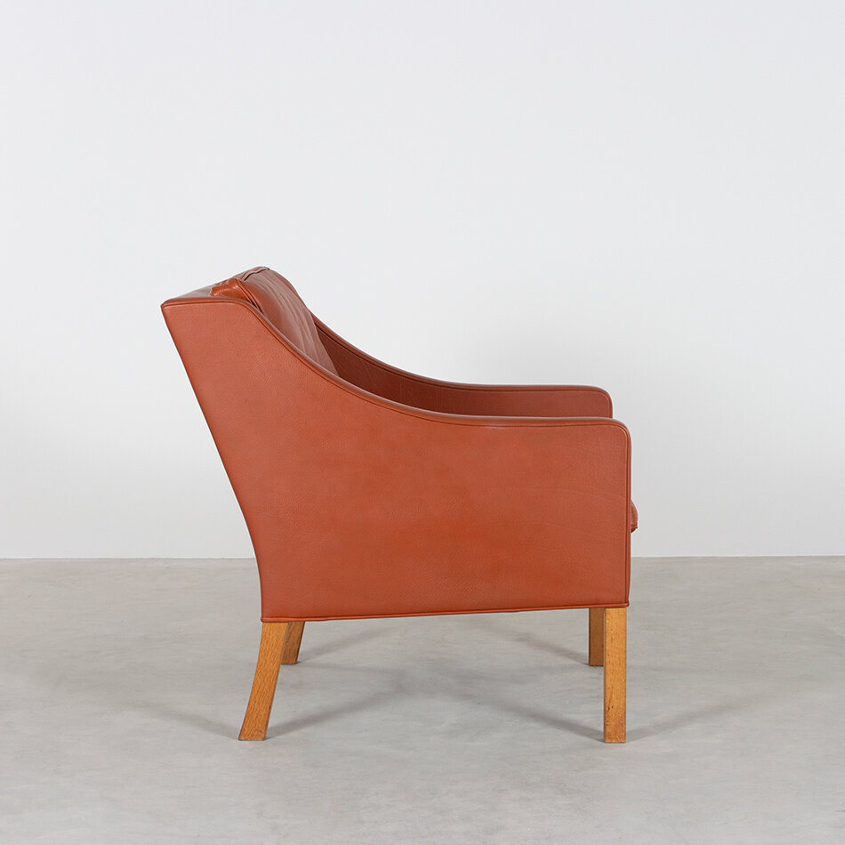 Børge Mogensen Chair Model 2207 Cognac Leather