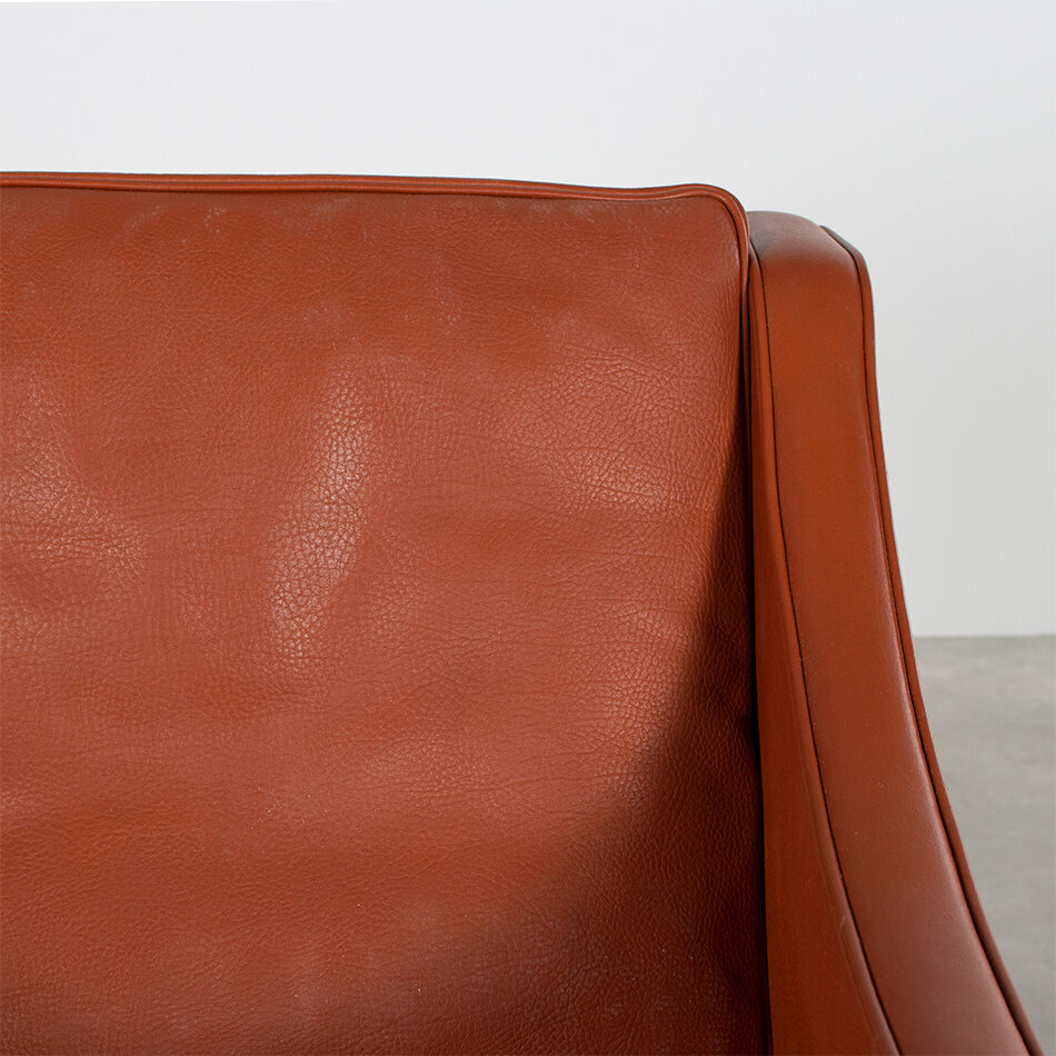 Børge Mogensen Chair Model 2207 Cognac Leer