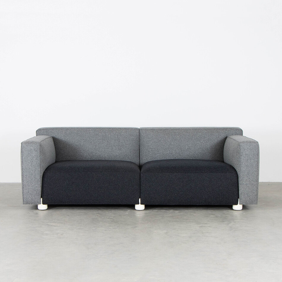 Knoll Barber BO3 3-zits bank sofa Divina grijs