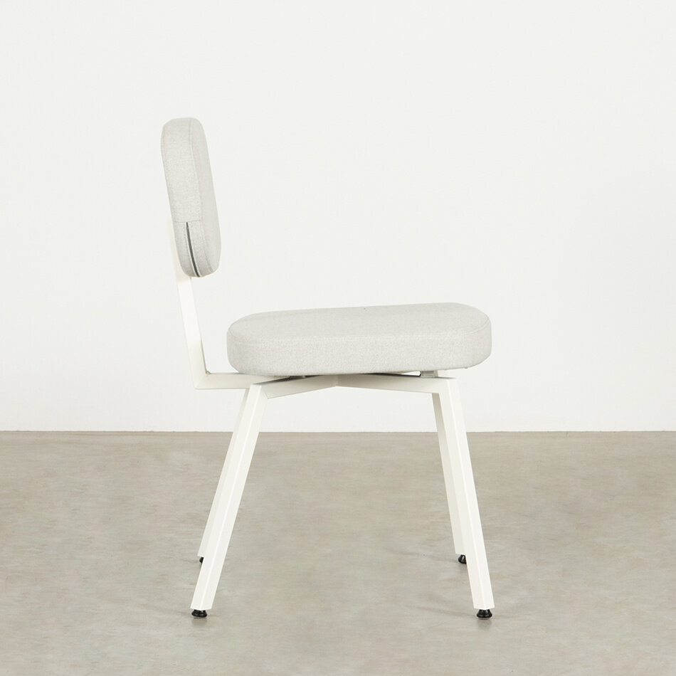 MK Chair Fabric Olbia Natural 01 / Frame White (RAL 9010)