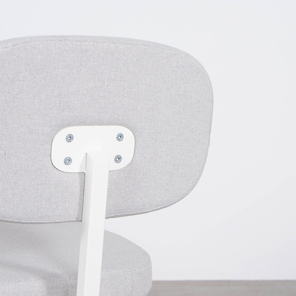 MK Chair Fabric Olbia Natural 01 / Frame White (RAL 9010)