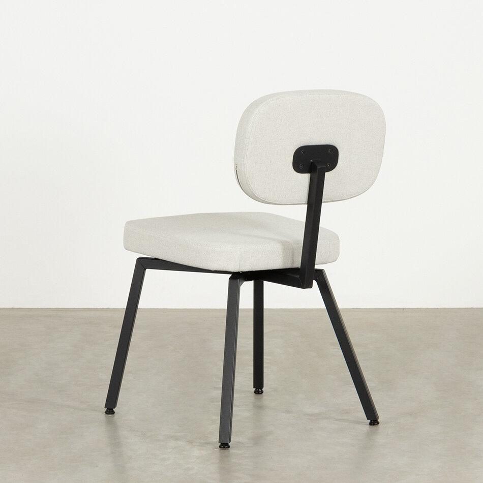 MK Chair Fabric Olbia Natural 01 / Frame Black (RAL 9005)