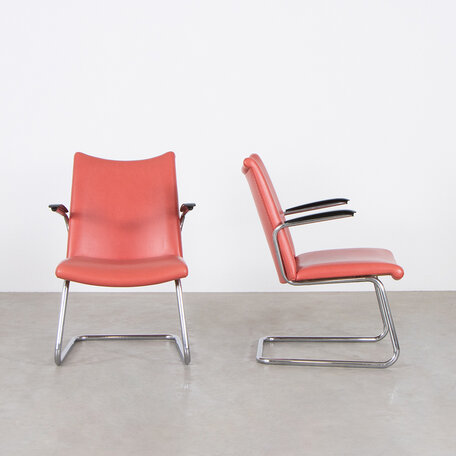 De Wit 4014 dames fauteuil roze skai origineel jaren 50