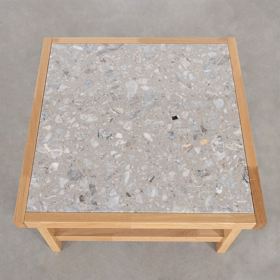 Kivi Coffee Table Marble Composite Light grey