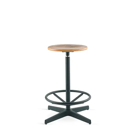 Jops Counter Barstool Black Green / Walnut