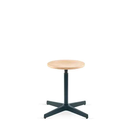 Jops Stool Black Green / Oak