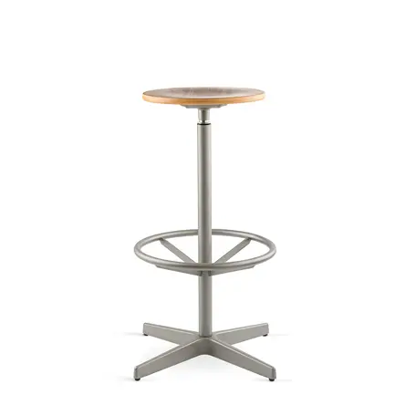 Jops Bar Stool Pearl Mousegrey / Walnut