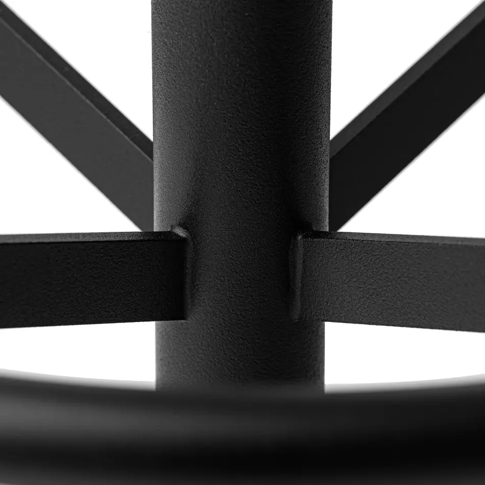 Jops Industrial Bar Stool Graphite Black (RAL 9011) / Walnut Seat