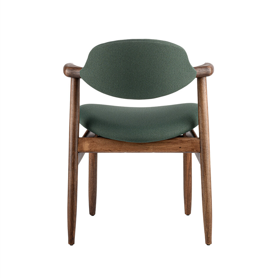 Koehoorn Chair Walnut Natural Oil / Cura Dark Green 68182