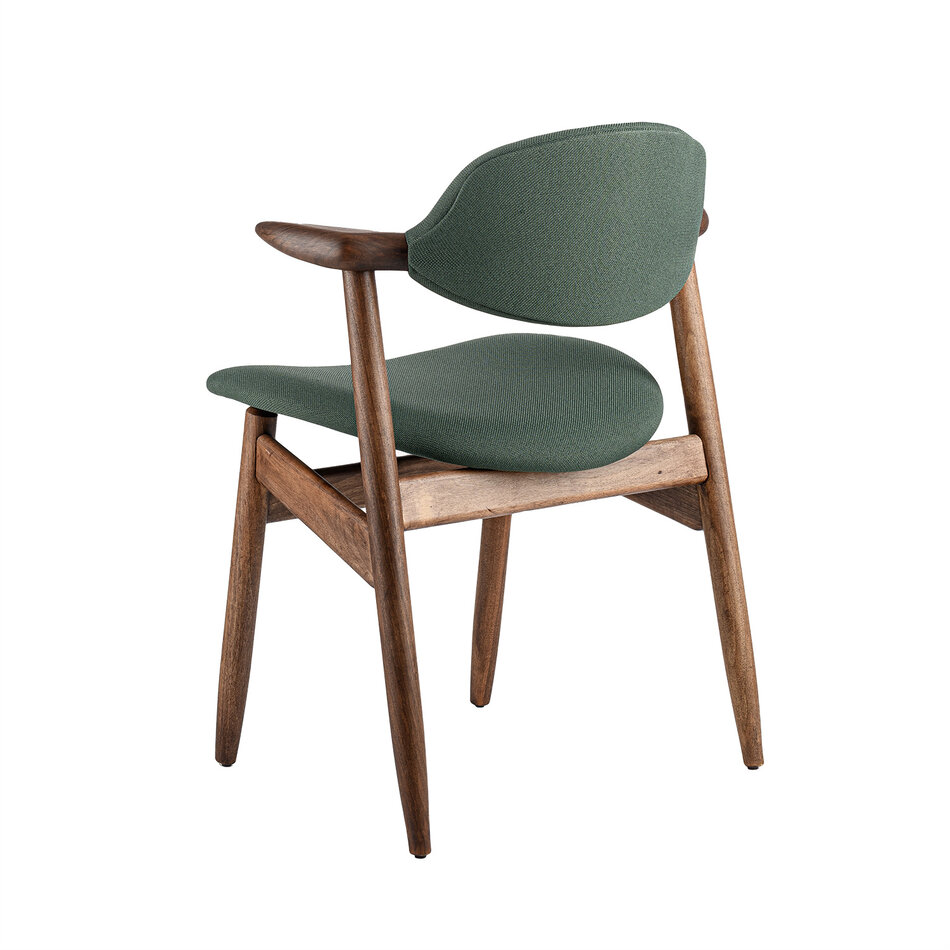 Koehoorn Chair Walnut Natural Oil / Cura Dark Green 68182