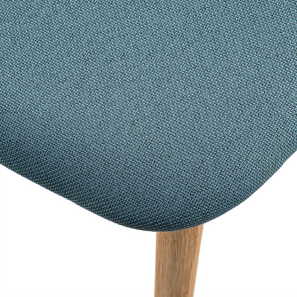 Koehoorn Stoel Eiken Naturel Olie / Cura Blauw 68187