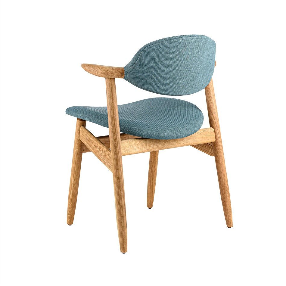 Koehoorn Chair Oak Natural Oil / Cura Blue 68187