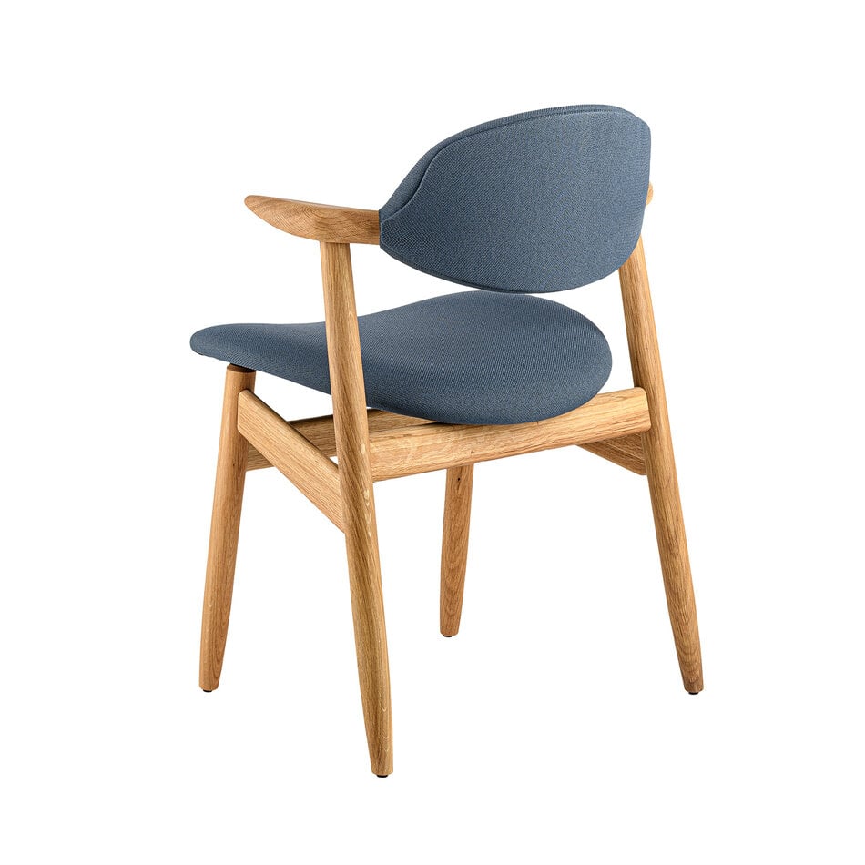 Koehoorn Chair Oak Natural Oil / Cura Dark Blue 66166